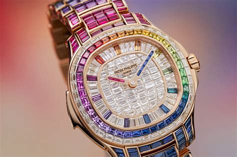 patek philippe skeleton rainbow watch